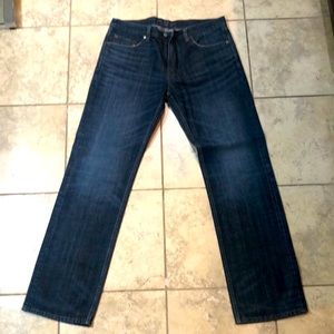 Banana Republic dark blue denim jeans 34x34 straight fit in great shape